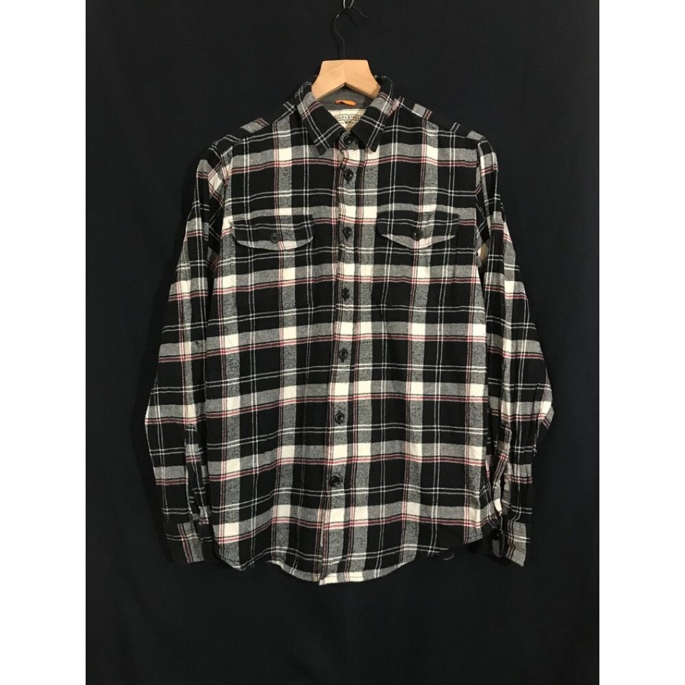 Field and Stream Cotton Plaid Flannel Shirt Sample - Med - NWOT